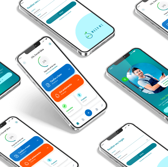 Versão mobile para prestador de serviços.